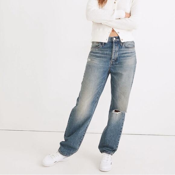 Madewell Denim - Madewell The Dadjean in Duane Wash: Ripped Edition Women’s Size 30